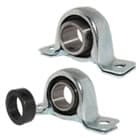 Pressed Steel 2 Bolt Pillow Type Housings Complete with Inserts, Grub Screw and Eccentric Collar Types Available.