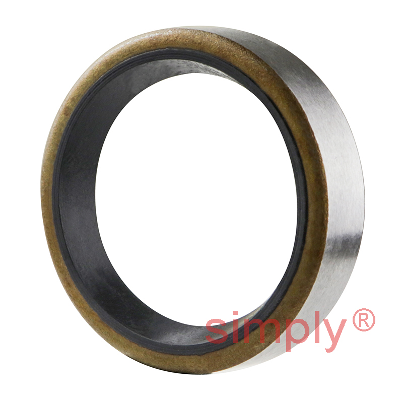 0.87x1.12x0.25 inch Metal Cased Nitrile Rubber Rotary Shaft Oil Seal Springless Design VB Style