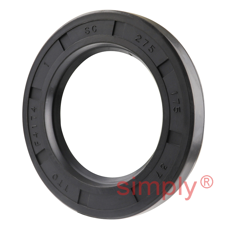 1.75x2.75x0.37 inch Nitrile Rubber Single Lip Rotary Shaft Oil Seal with Garter Spring R21 / SC