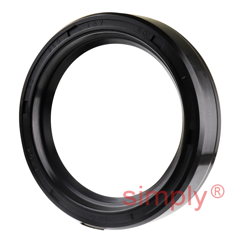 1.87x2.5x0.5 inch Nitrile Rubber Single Lip Rotary Shaft Oil Seal with Garter Spring R21 / SC
