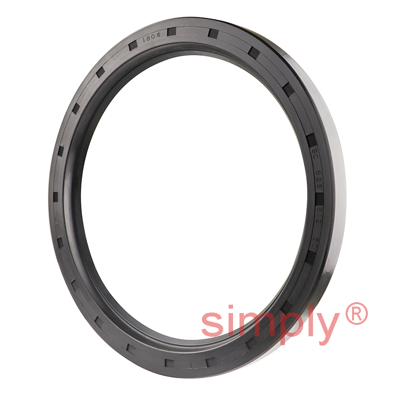 5.12x6.25x0.5 inch Nitrile Rubber Single Lip Rotary Shaft Oil Seal with Garter Spring R21 / SC