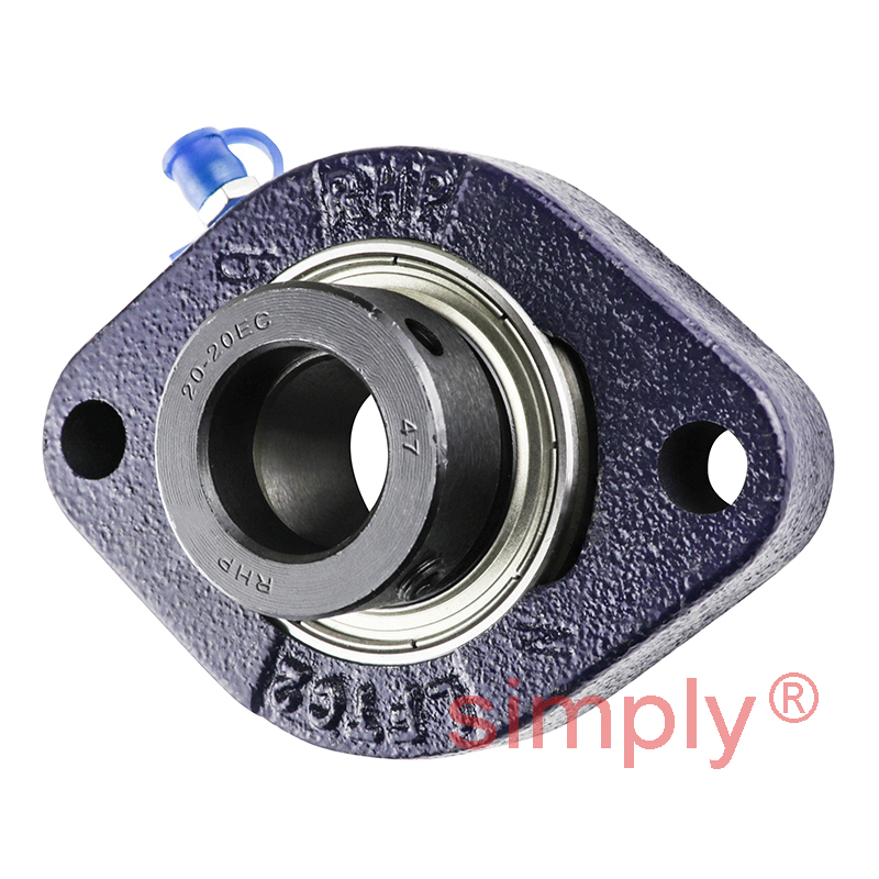 HCFS208 Cast Iron Square Flange Mounted Bearing Unit - 40mm Bore, With HC208 Bearing & FS208 Housing