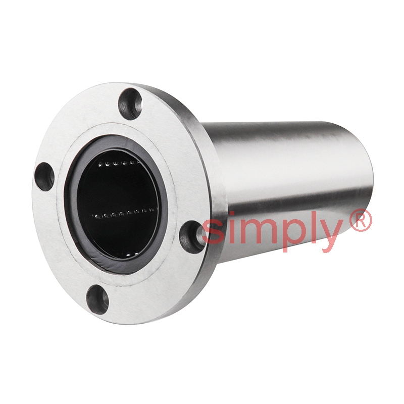 LMEF50LUU Long Round Flanged Linear Ball Bushing with Rubber Seals and Resin Retainer 50x75x192mm