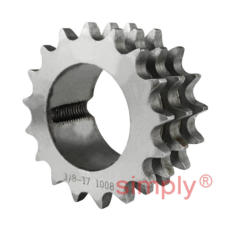 17 Tooth 06B Triplex Sprocket Tapered Locking Bush Type For 3/8 Inch ...