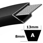 A Section Fire Retardant Anti-Static V-Belts