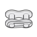 ANSI Simplex Narrow Section Connecting Link With Spring Clip