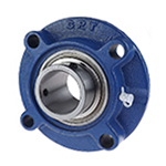 Four Bolt Cast Iron Round Housings with Triple Lip Seals