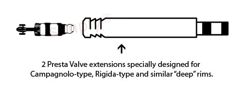 Presta Valve Extensions Tubular Valve