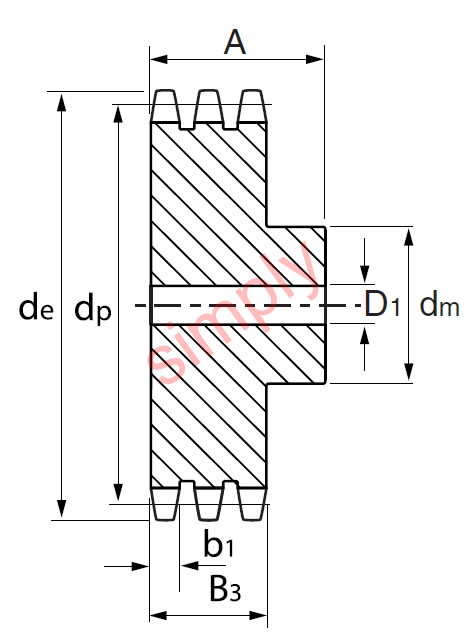 Triplex Sprocket Type A