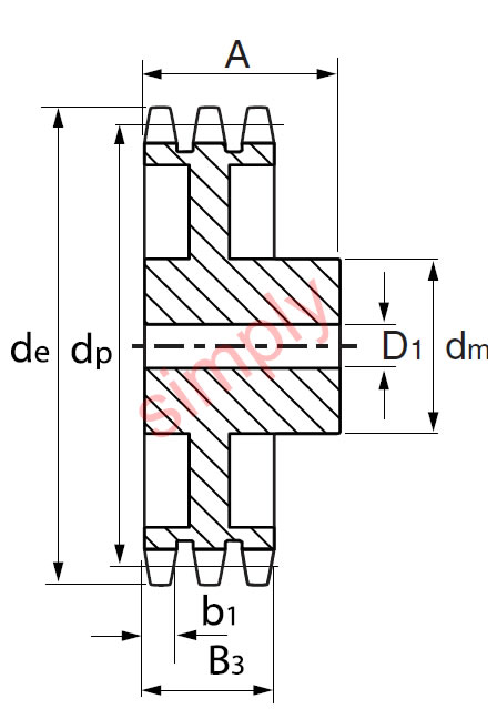 Triplex Sprocket Type B