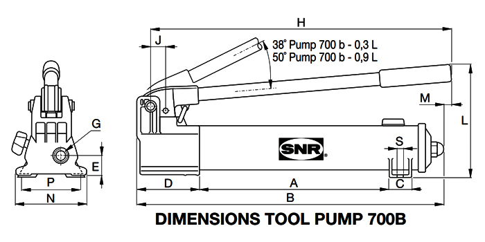 SNR 700B Hydraulic Pump Kit Schematic