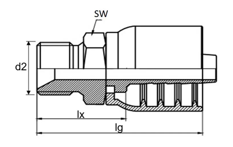 AGROPF One Piece Hose Fitting