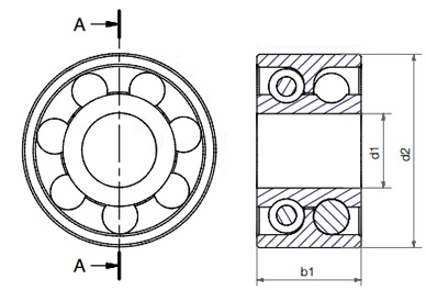 B180 Double Row Open Type Ball Bearing