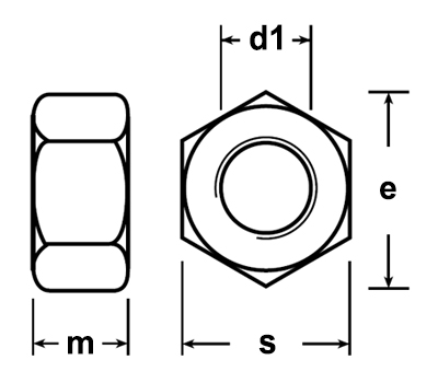 BSW Full Nut Schematic