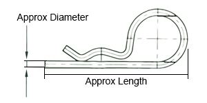 Bright Zinc Plated Spring Grip Clip Schematic