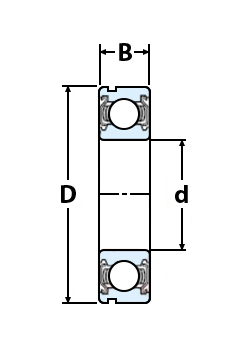 Deep Groove Ball Bearing with Snap Ring