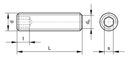 Flat Point Grub Screw