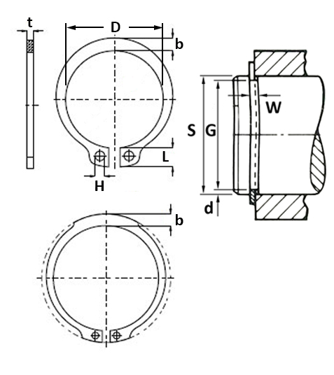 Imperial External Circlip