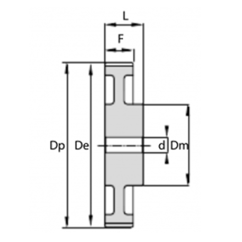 Type 3 Imperial Timing Belt Pulley