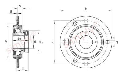 INA Pressed Steel Round Housing Unit
