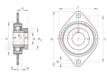 INA Pressed Steel Oval Housing Unit