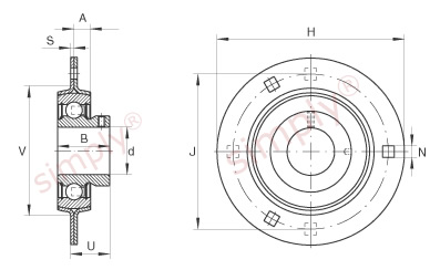 INA Pressed Steel Round Housing Unit