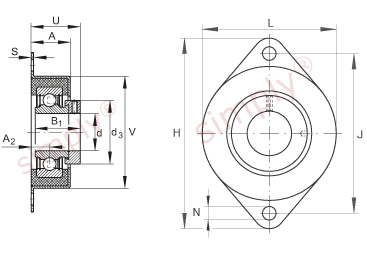 INA Pressed Steel Oval Housing Unit