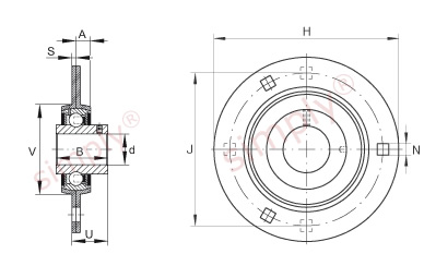 INA Pressed Steel Round Housing Unit