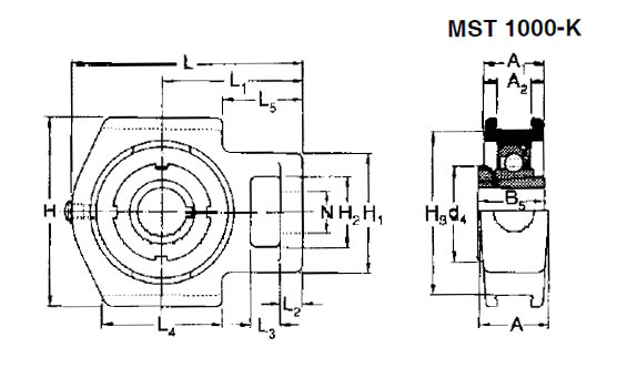 RHP ST Series Cast Iron Take Up Housing Units