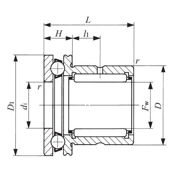 Needle Roller Bearing NAX Series