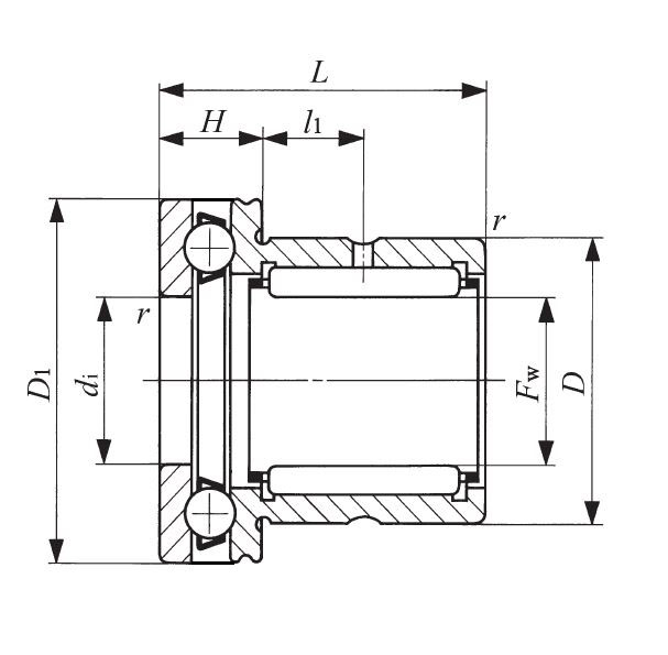 Needle Roller Bearing NAXZ Series