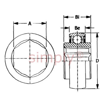 Peer Hex Bore Bearing