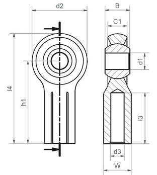 KCR(L)M Rod End Bearing