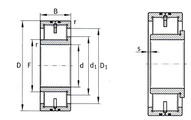 LSL1923 Cylindrical Roller Bearing with Disc Cage