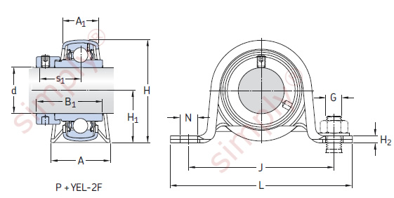 Pillow / Plummer Block Unit with a Pressed Steel Housing and an Eccentric Collar