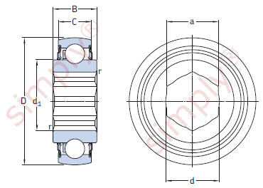 Y-bearing with Hexagonal Bore