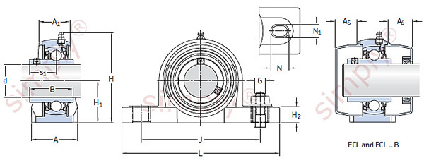 Pillow / Plummer Block Unit with Grub Screws and Food-Grade Grease
