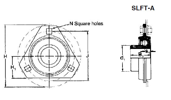 RHP SLFE Triangular Pressed Steel Galavanised Plate Housing Units