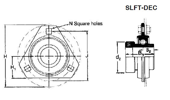 RHP SLFE Triangular Pressed Steel Galavanised Plate Housing Units