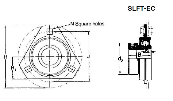 RHP SLFE Triangular Pressed Steel Galavanised Plate Housing Units