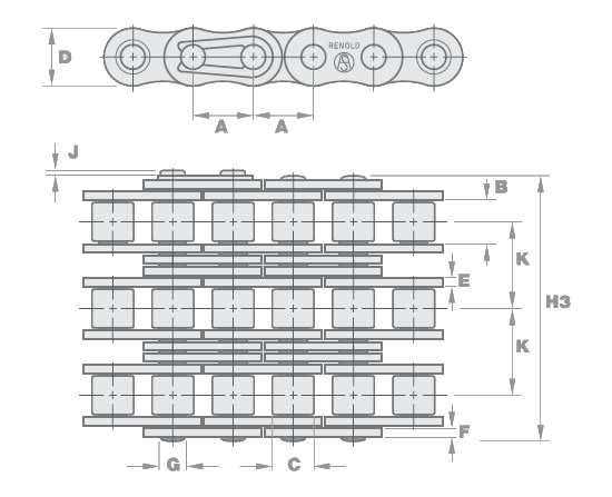 Renold Chain Triplex