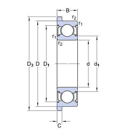 SKF Flanged