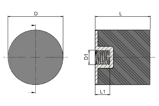 Female Cylindrical Bump Stop