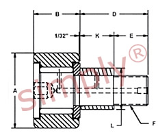 Carter Xtenda Eccentric Cam Follower Schematic Drawing