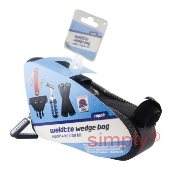 Weldtite Wedge Bag Cycle Puncture Repair and CO2 Jetvalve Gas Cylinder Inflator Kit