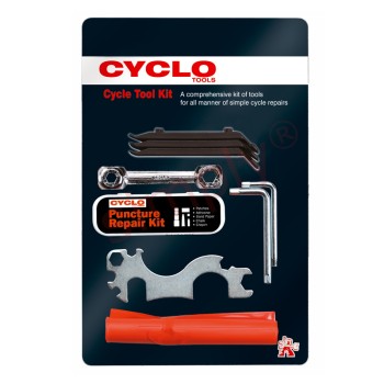 Cyclo Starter Cycle Tool Tyre Lever and Puncture Repair Kit