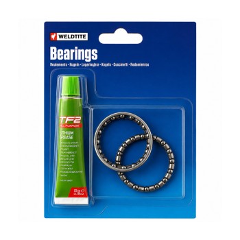 2 x 1/4 inch Case Hardened Ball Bearings in Cage Retainers and TF2 Lithium Grease