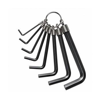 Set of 8 Hexagonal Key Ring Wrenches In a Range of Popular Bicycle Sizes