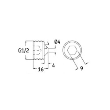 SKF 1030816E Plug for Oil Ducts and Vent Holes G 3/4 Thread upto 400 Mpa