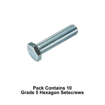 Unifix 1/4 UNFx5/8 Grade 5 Hexagon Setscrews BS 1768 with Plain Finish - Allow 2-3 Days